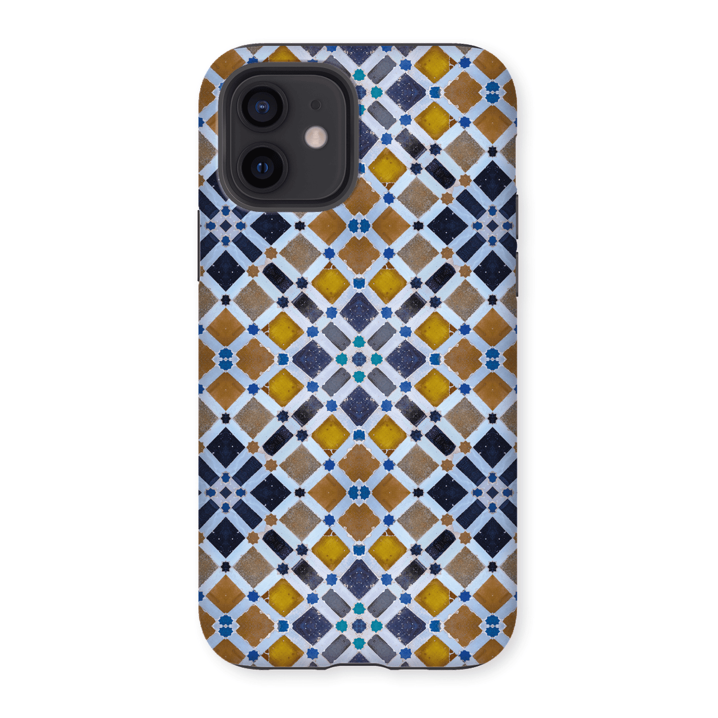 Casezest Mobile Phone Case for Blue Gold Tile Design