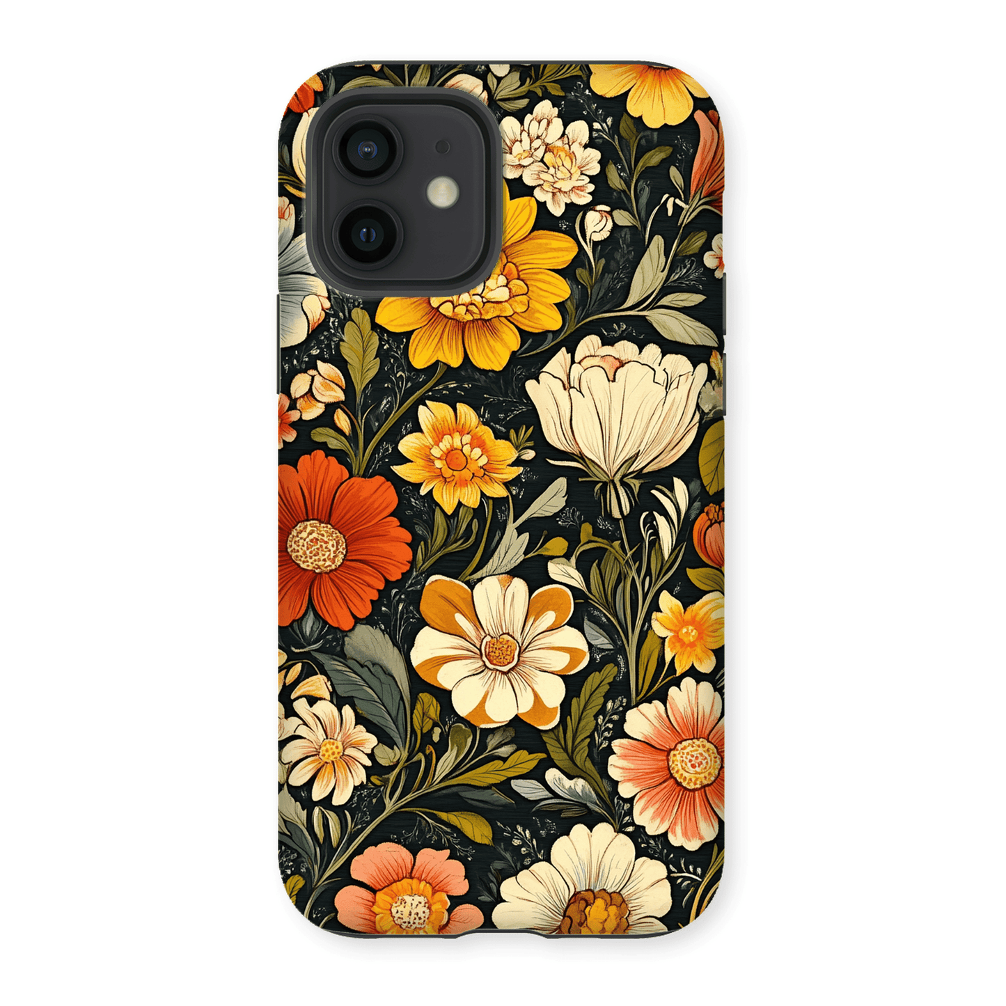 Casezest Mobile Phone Case for Green Gold Floral Design