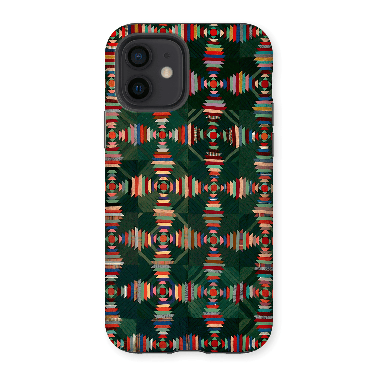 Casezest Mobile Phone Case for Green Woven Quilt Design