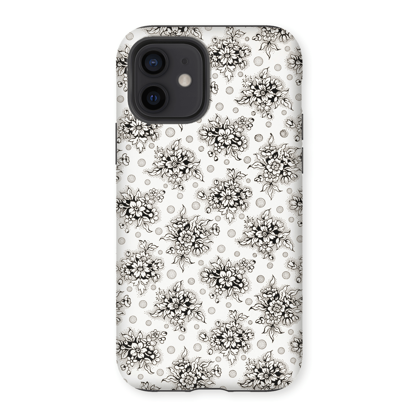 Casezest Mobile Phone Case for Monochrome Floral Design