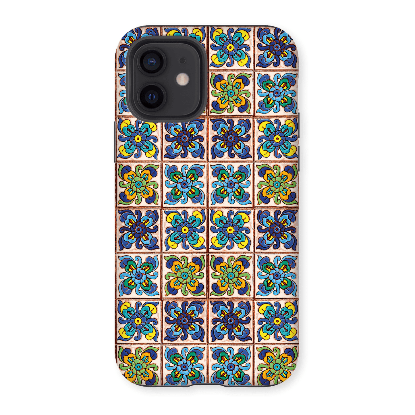 Casezest Mobile Phone Case for Old Blue Flower Tile Design