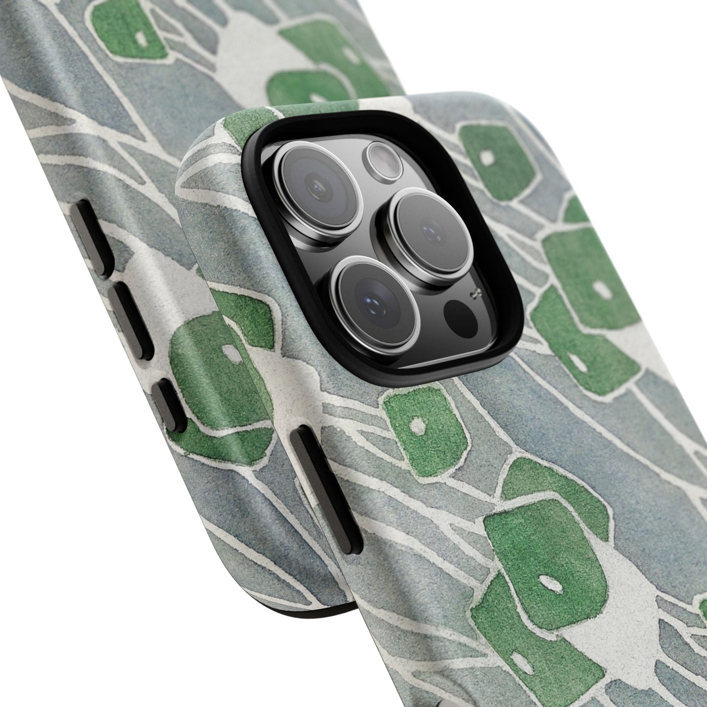Casezest Mobile Phone Case for Overbeck Green Geometric Design