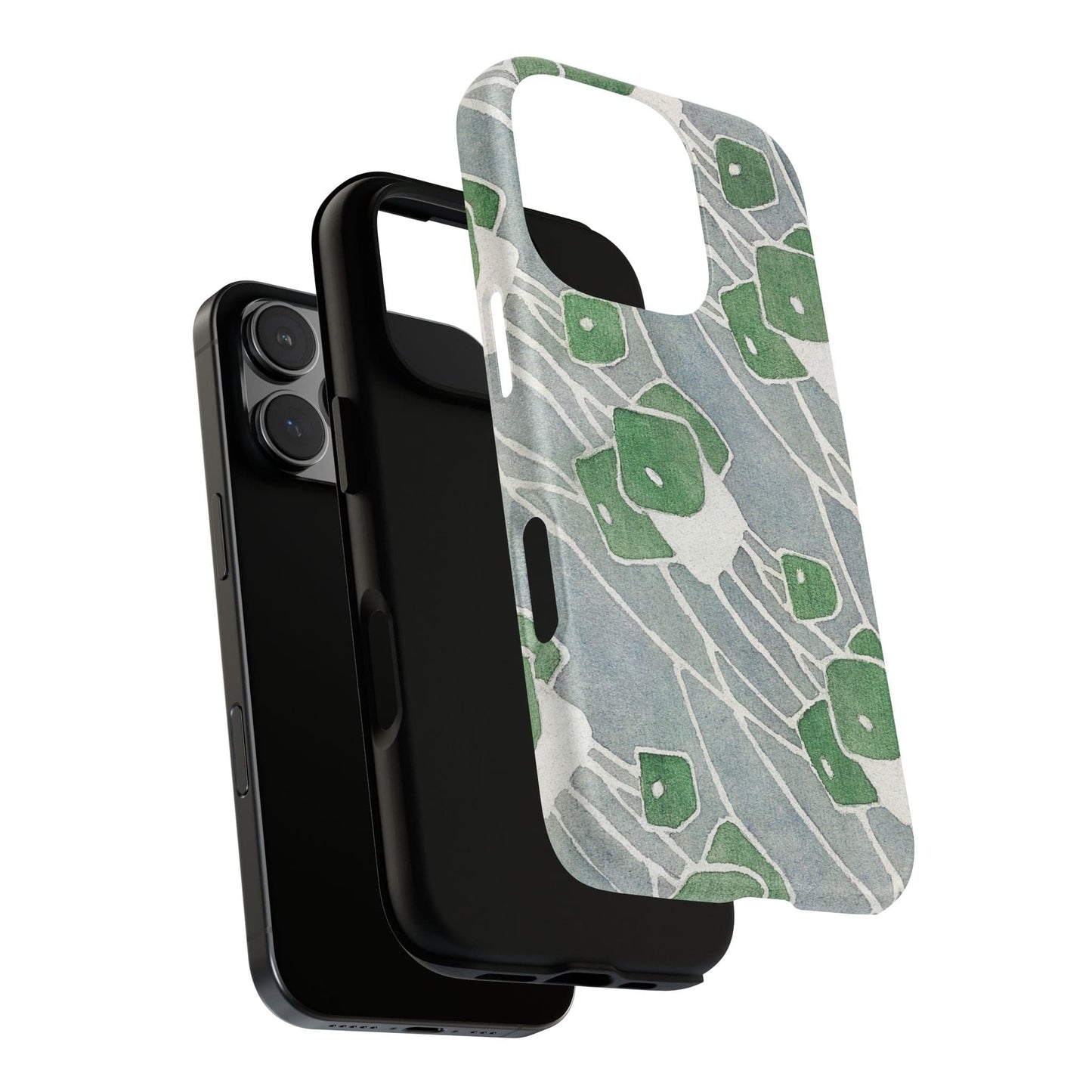 Casezest Mobile Phone Case for Overbeck Green Geometric Design