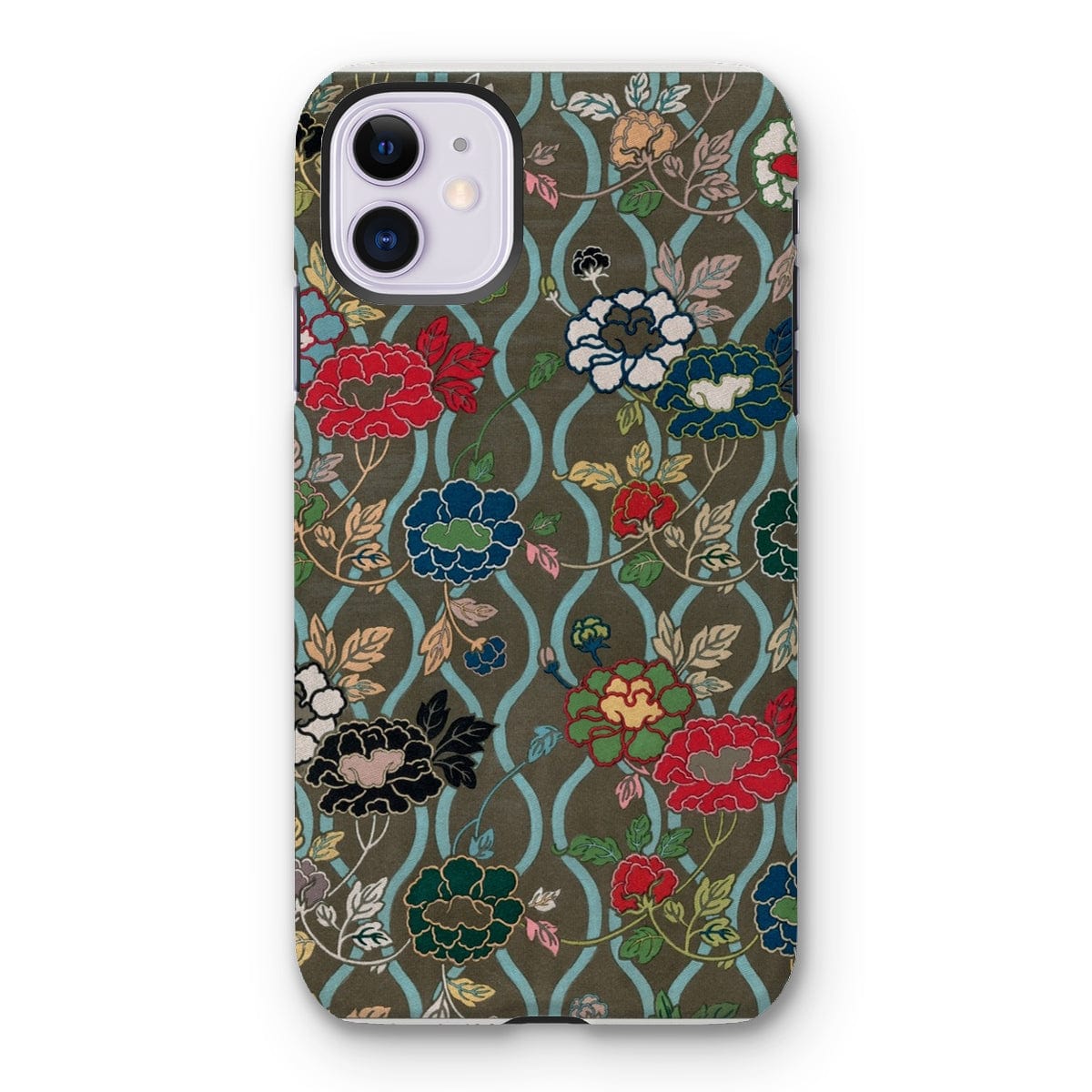 Casezest Mobile Phone Case for iPhone 11 / Gloss Audsley Japanese Flower Wall Design