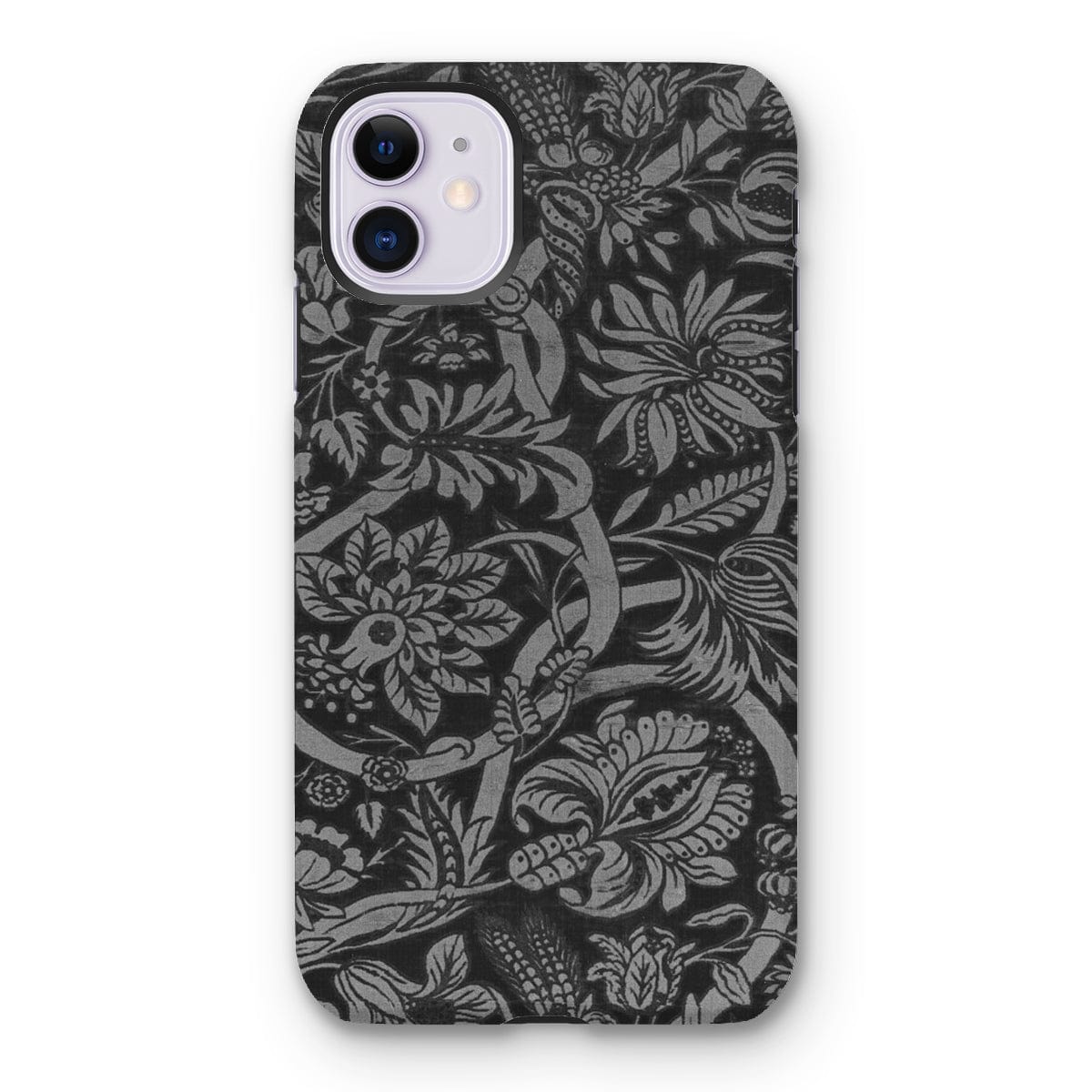 Casezest Mobile Phone Case for iPhone 11 / Gloss Black Floral Design