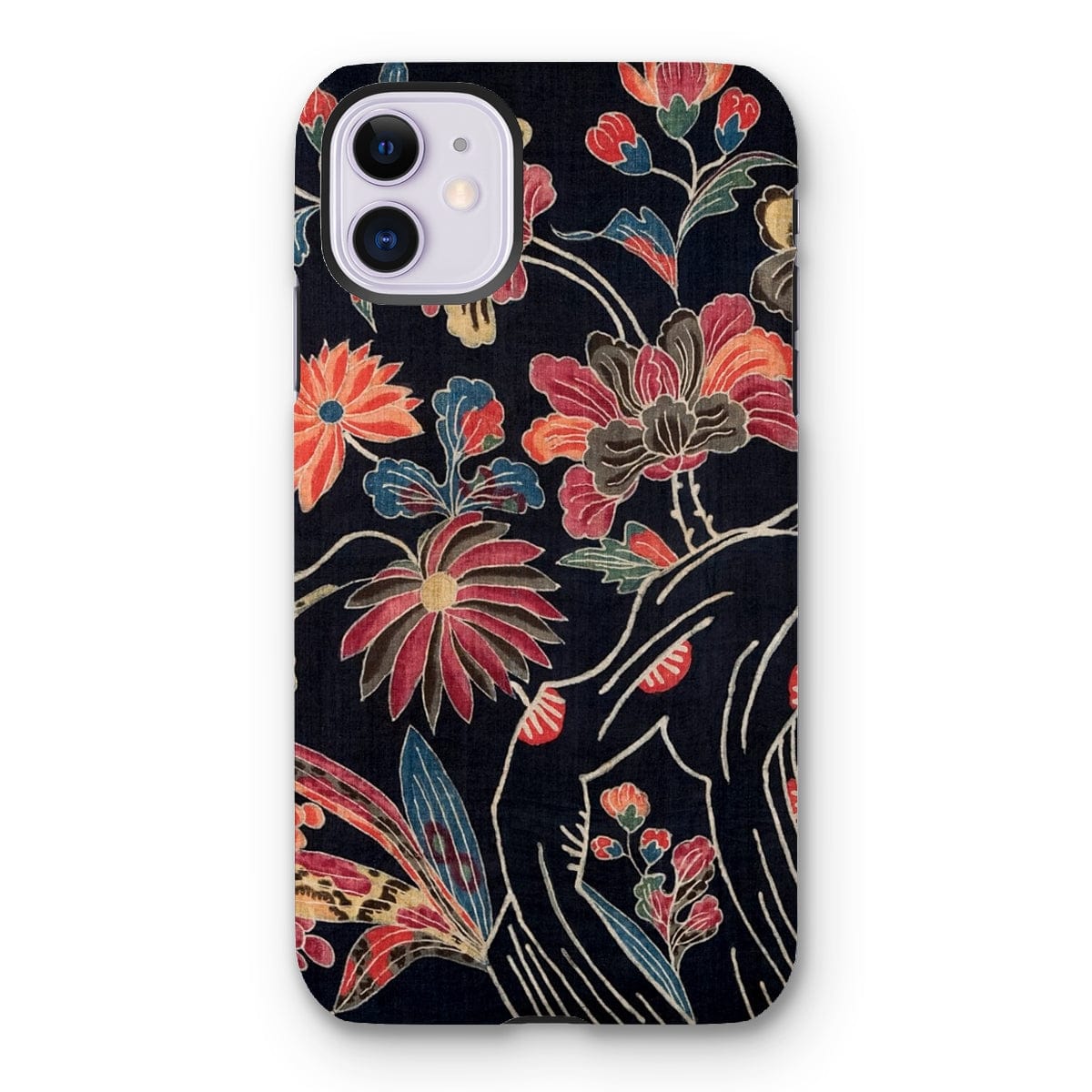 Casezest Mobile Phone Case for iPhone 11 / Gloss Dark Floral Uchikui Design