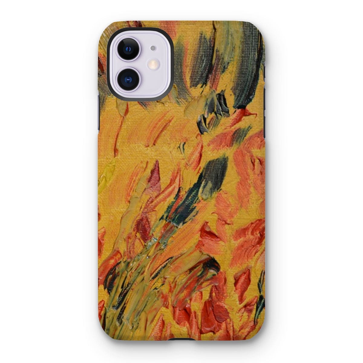 Casezest Mobile Phone Case for iPhone 11 / Gloss Gold Brush Texture Design