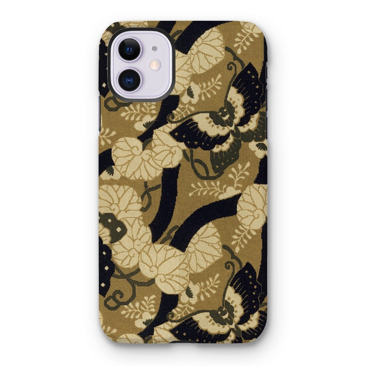 Casezest Mobile Phone Case for iPhone 11 / Gloss Japanese Butterfly Textile Design