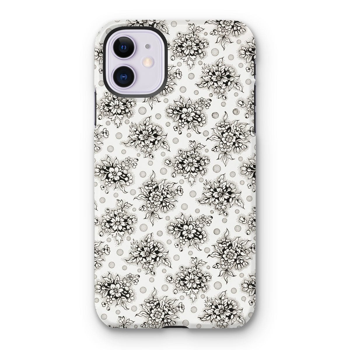 Casezest Mobile Phone Case for iPhone 11 / Gloss Monochrome Floral Design