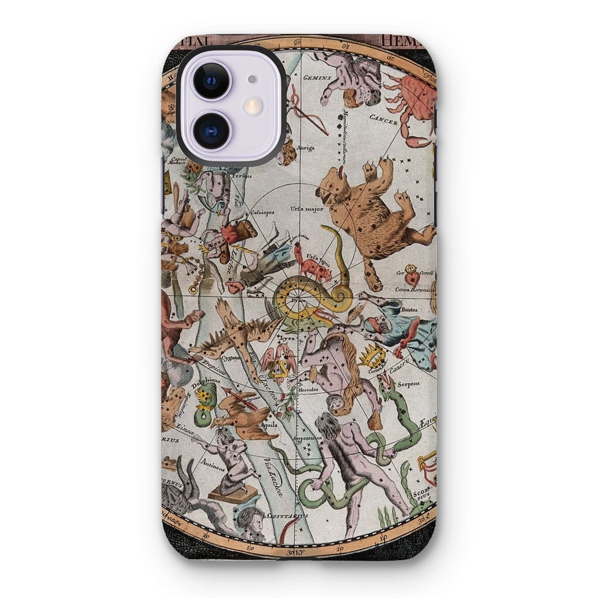 Casezest Mobile Phone Case for iPhone 11 / Gloss Old Constellation Map Design