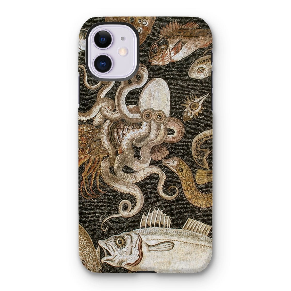 Casezest Mobile Phone Case for iPhone 11 / Gloss Pompeii Sealife Mosaic Design