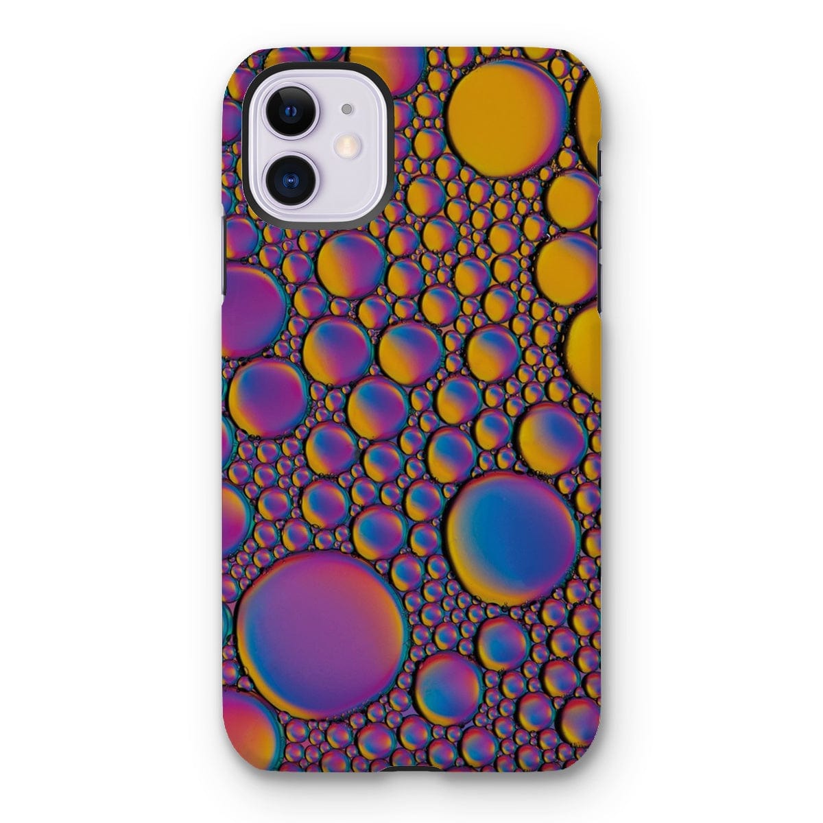 Casezest Mobile Phone Case for iPhone 11 / Gloss Purple Gold Bubble Design