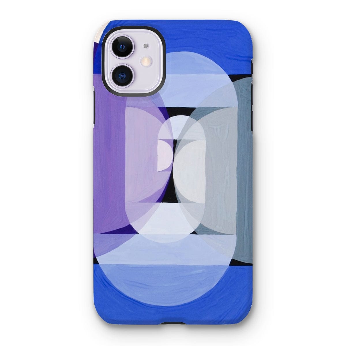 Casezest Mobile Phone Case for iPhone 11 / Gloss Schillinger Blue Gray Violet Wheel Design