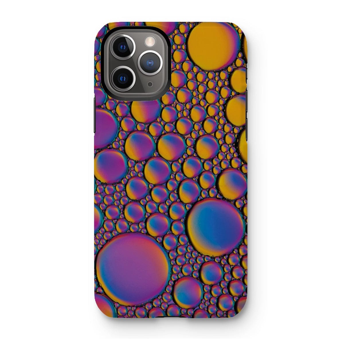 Casezest Mobile Phone Case for iPhone 11 Pro / Gloss Purple Gold Bubble Design