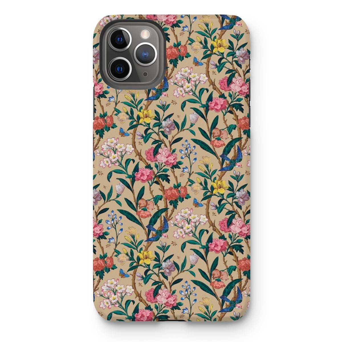 Casezest Mobile Phone Case for iPhone 11 Pro Max / Gloss Birds and Butterflies Floral Design