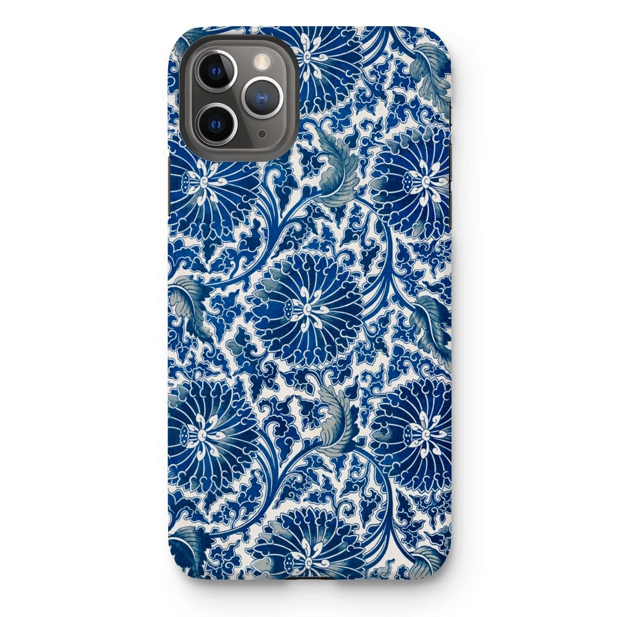 Casezest Mobile Phone Case for iPhone 11 Pro Max / Gloss Blue Ornamental Floral Design