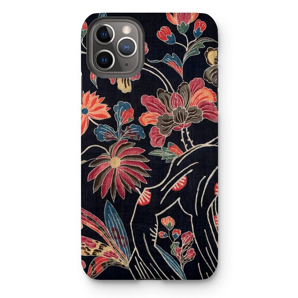 Casezest Mobile Phone Case for iPhone 11 Pro Max / Gloss Dark Floral Uchikui Design