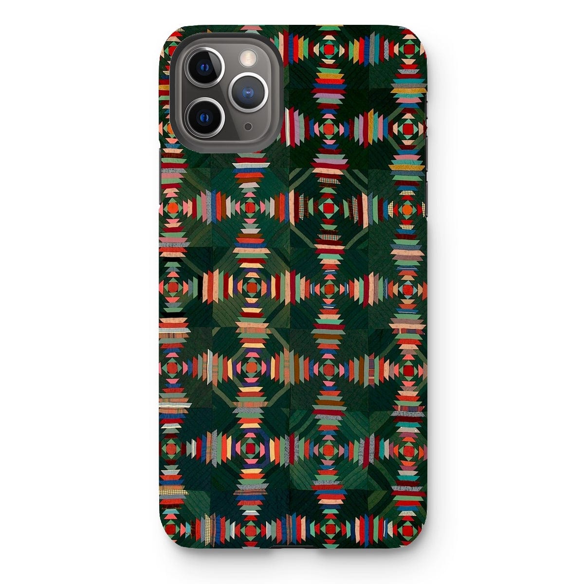 Casezest Mobile Phone Case for iPhone 11 Pro Max / Gloss Green Woven Quilt Design