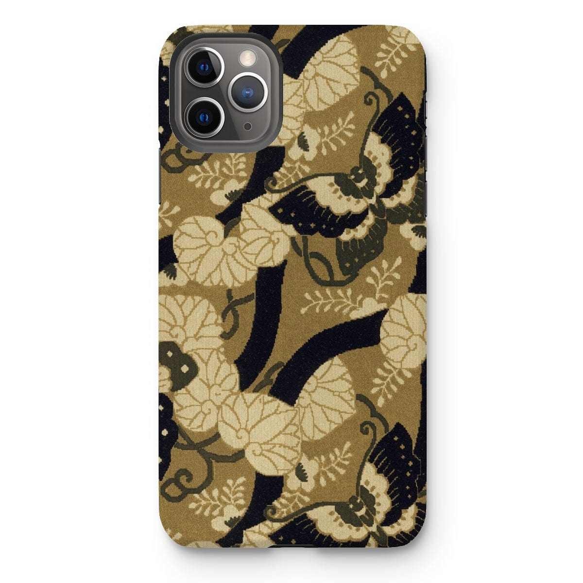 Casezest Mobile Phone Case for iPhone 11 Pro Max / Gloss Japanese Butterfly Textile Design