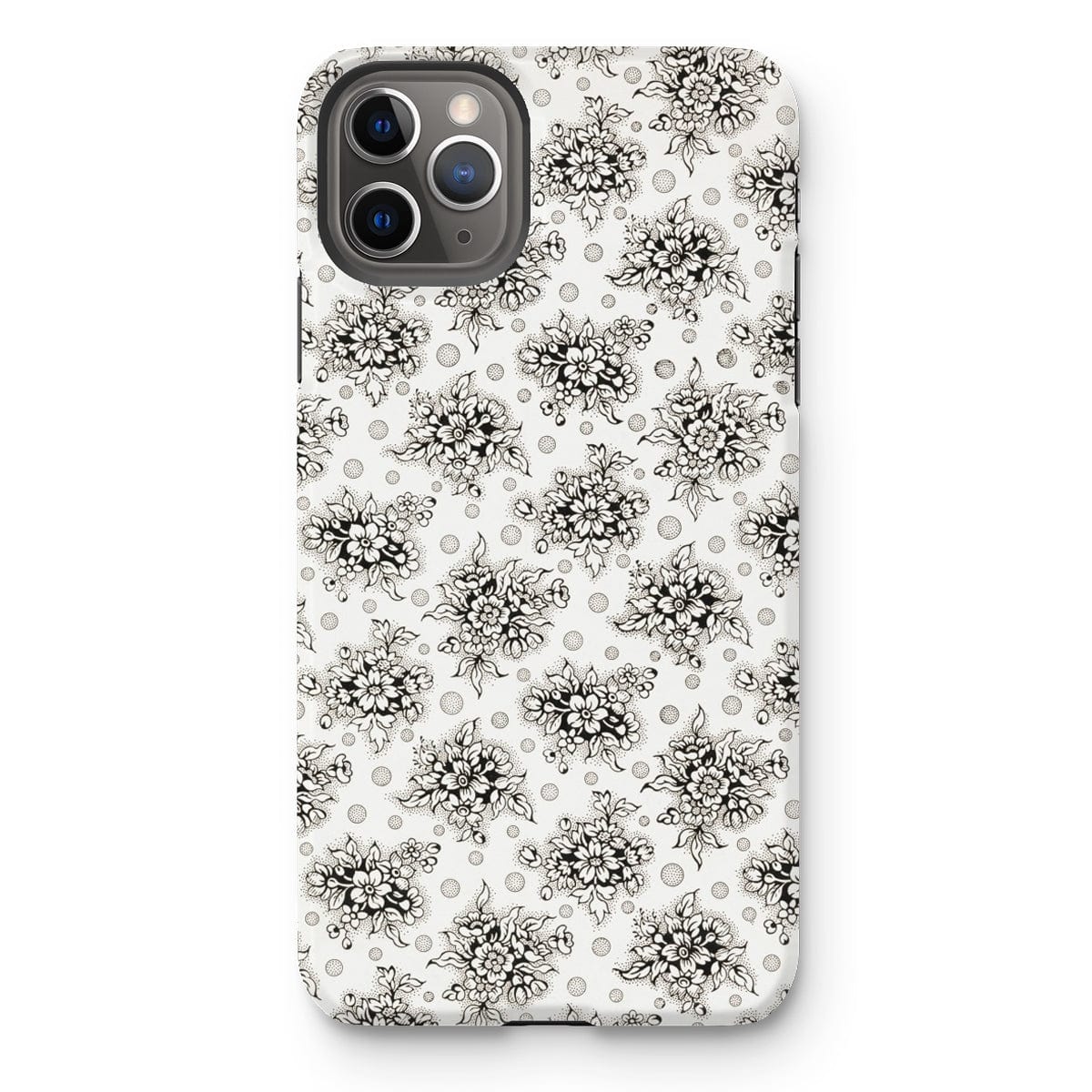 Casezest Mobile Phone Case for iPhone 11 Pro Max / Gloss Monochrome Floral Design