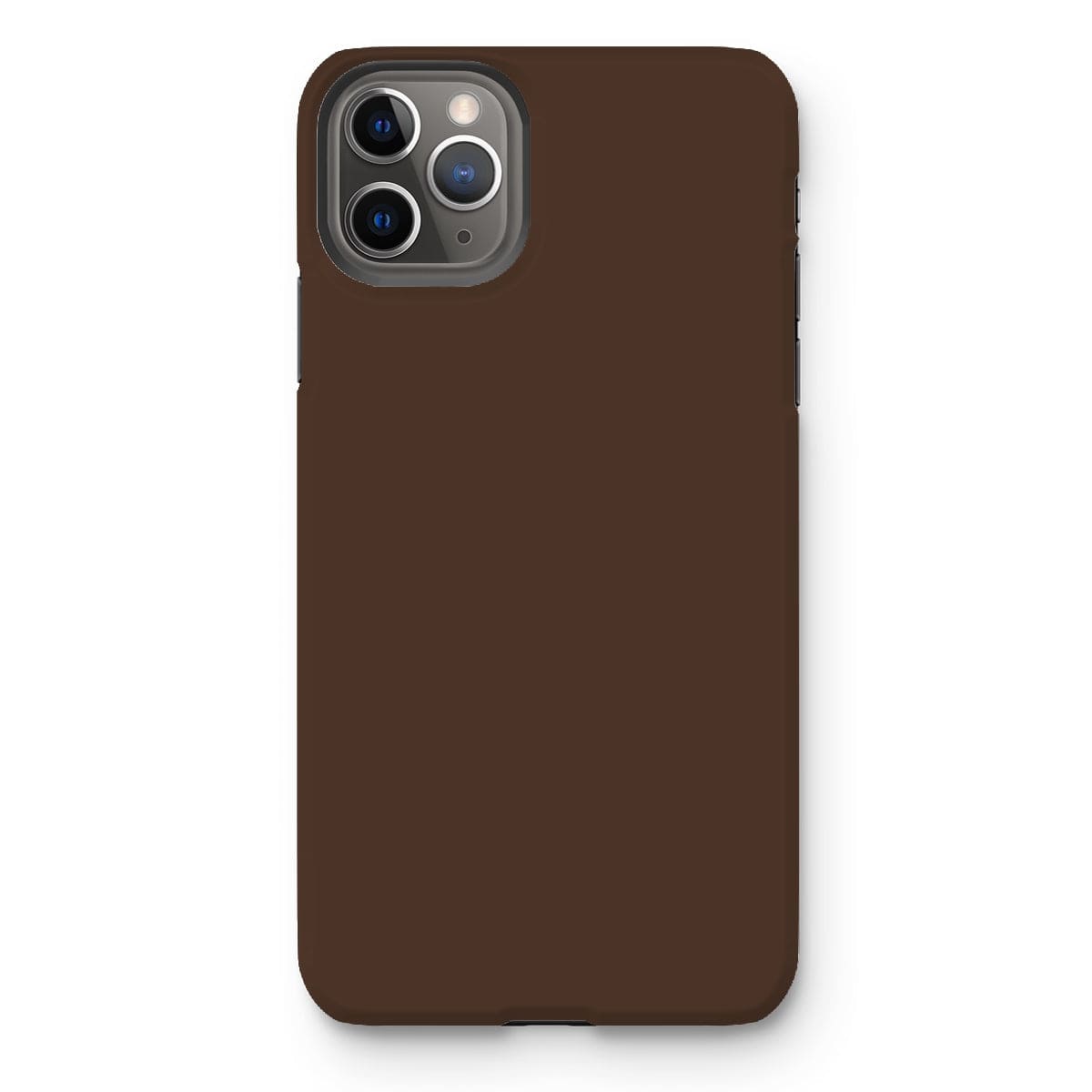 Casezest Mobile Phone Case for iPhone 11 Pro Max / Gloss Pure Dark Brown Design