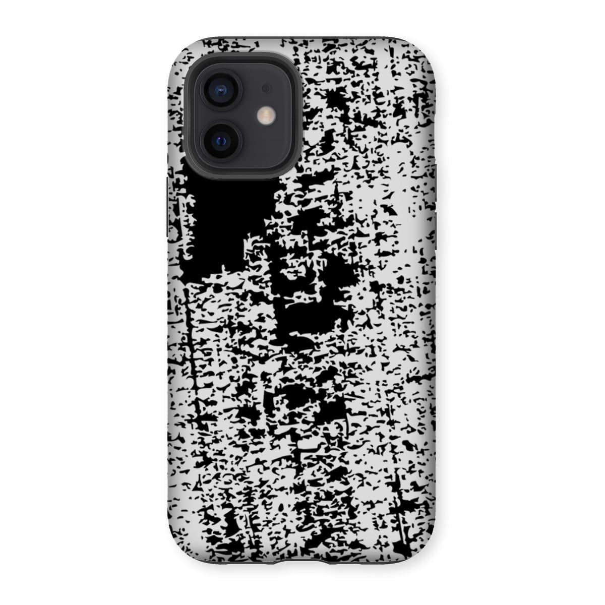 Casezest Mobile Phone Case for iPhone 12 / Gloss Black Brushstroke Design