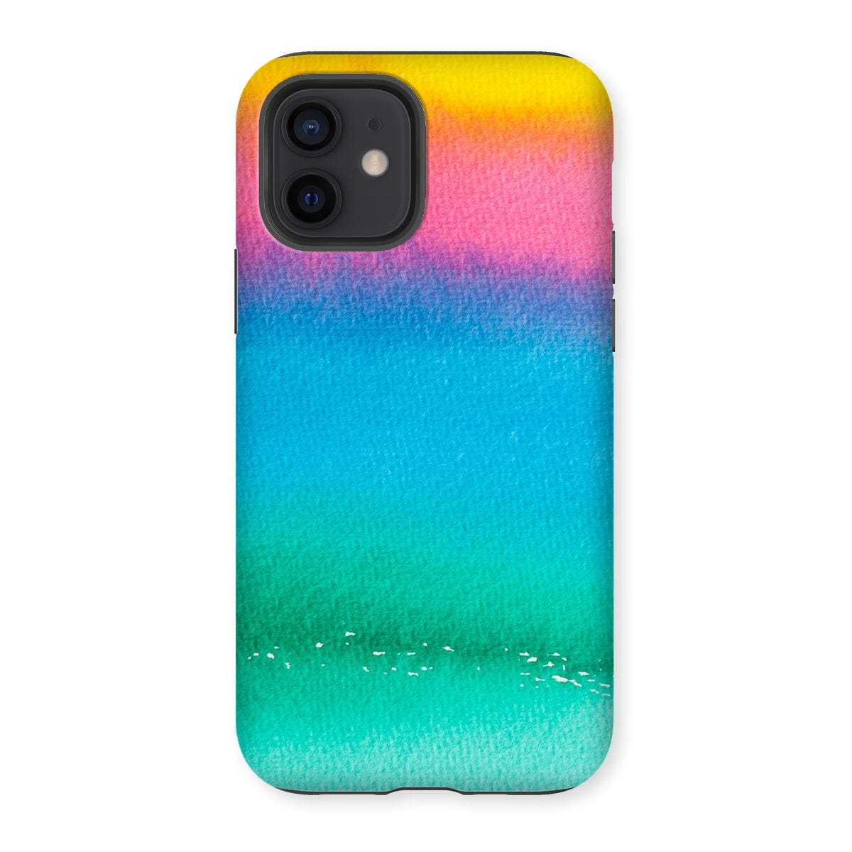 Casezest Mobile Phone Case for iPhone 12 / Gloss Bright Watercolour Design