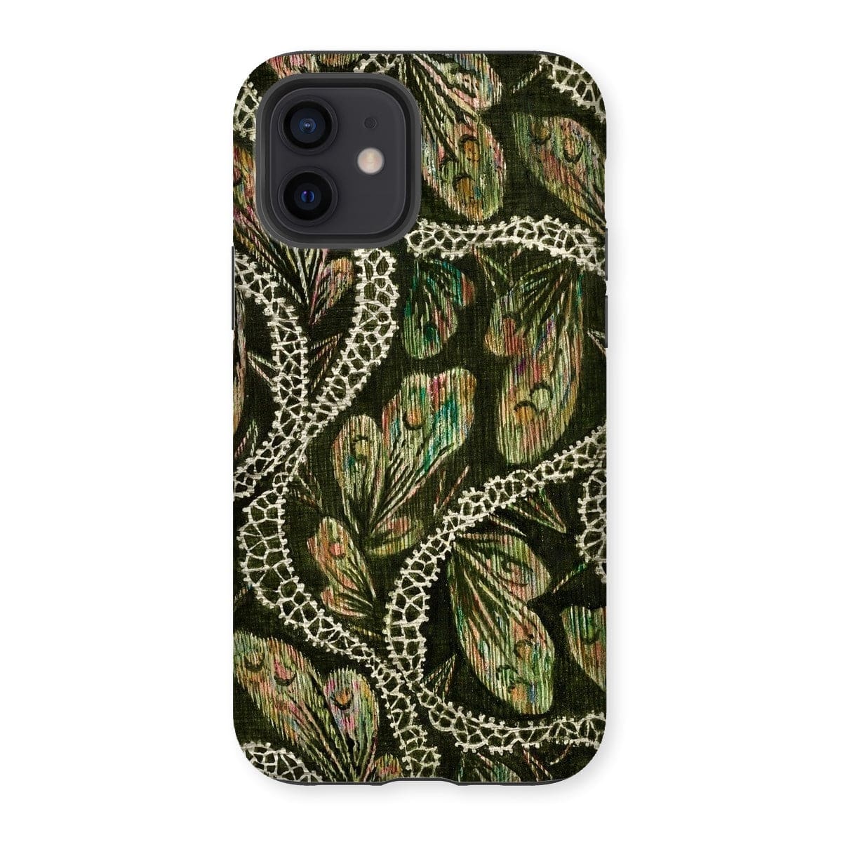 Casezest Mobile Phone Case for iPhone 12 / Gloss Isabelle Green Silk Design