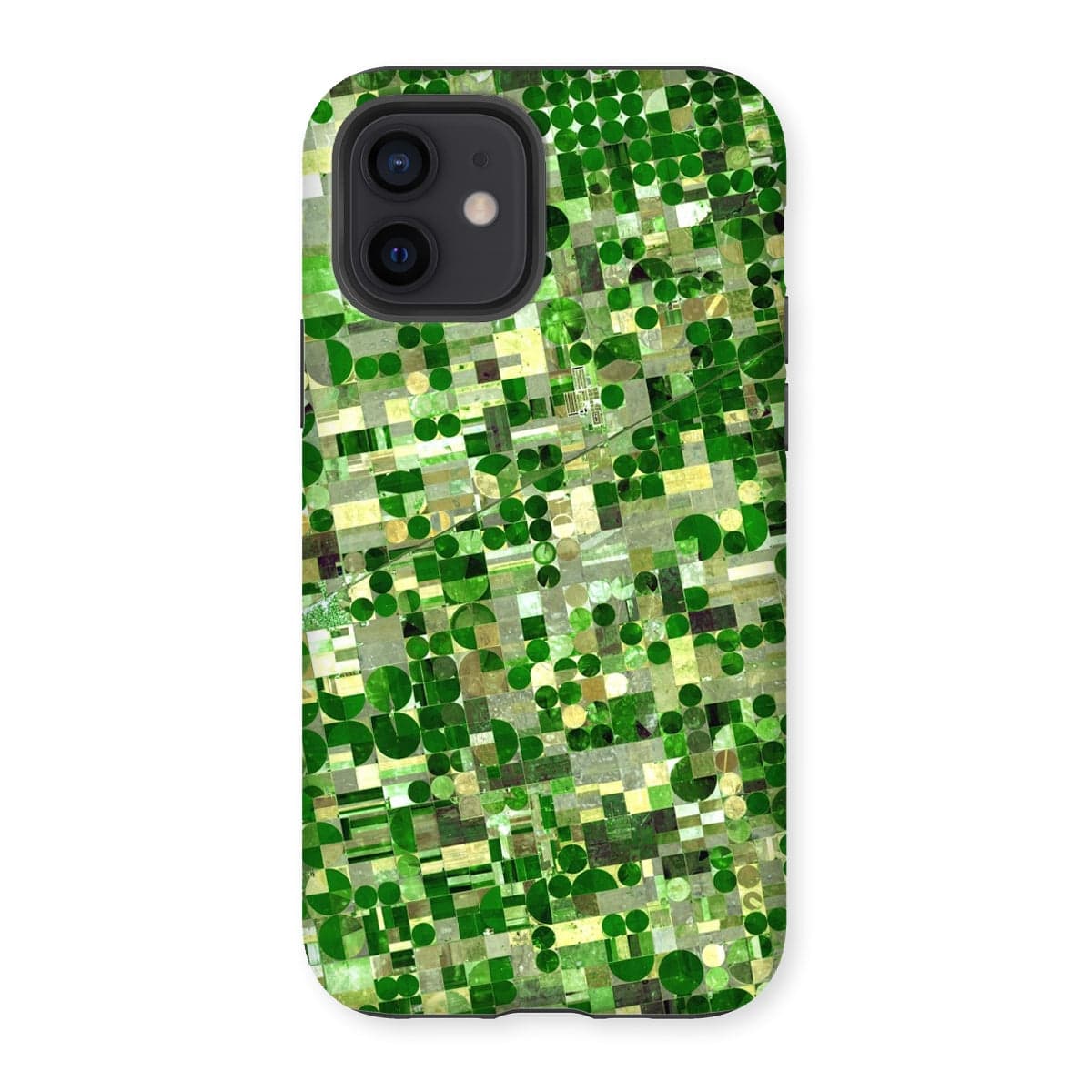 Casezest Mobile Phone Case for iPhone 12 / Gloss Kansas Crop Circles Design