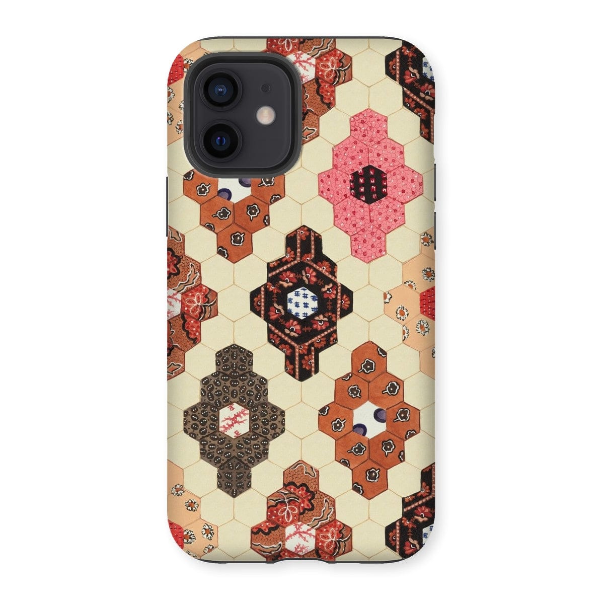 Casezest Mobile Phone Case for iPhone 12 / Gloss Light Painted Quilt Design