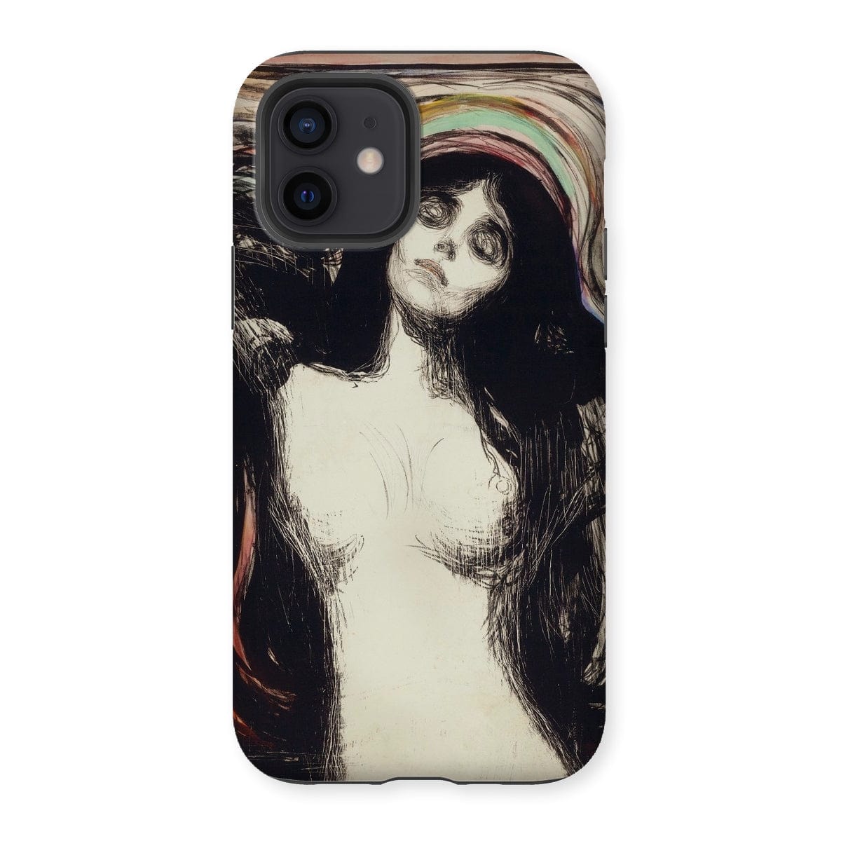 Casezest Mobile Phone Case for iPhone 12 / Gloss Munch Madonna Design