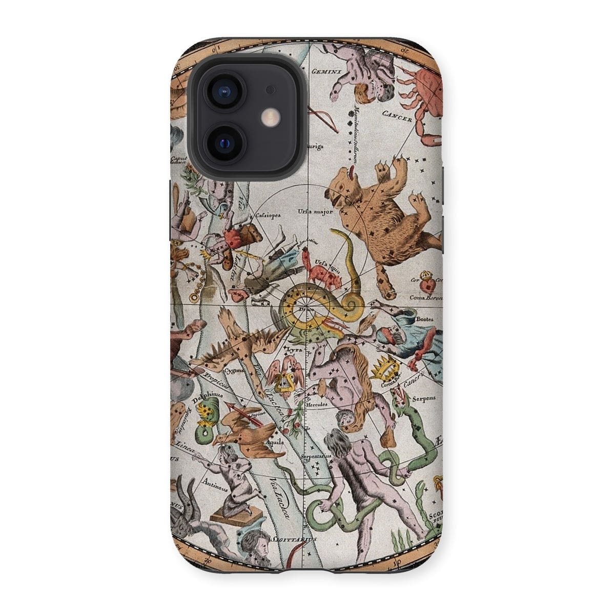 Casezest Mobile Phone Case for iPhone 12 / Gloss Old Constellation Map Design