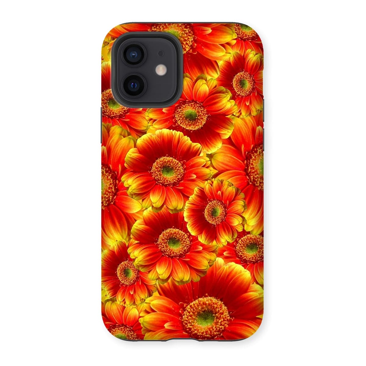 Casezest Mobile Phone Case for iPhone 12 / Gloss Orange Gerbera Design