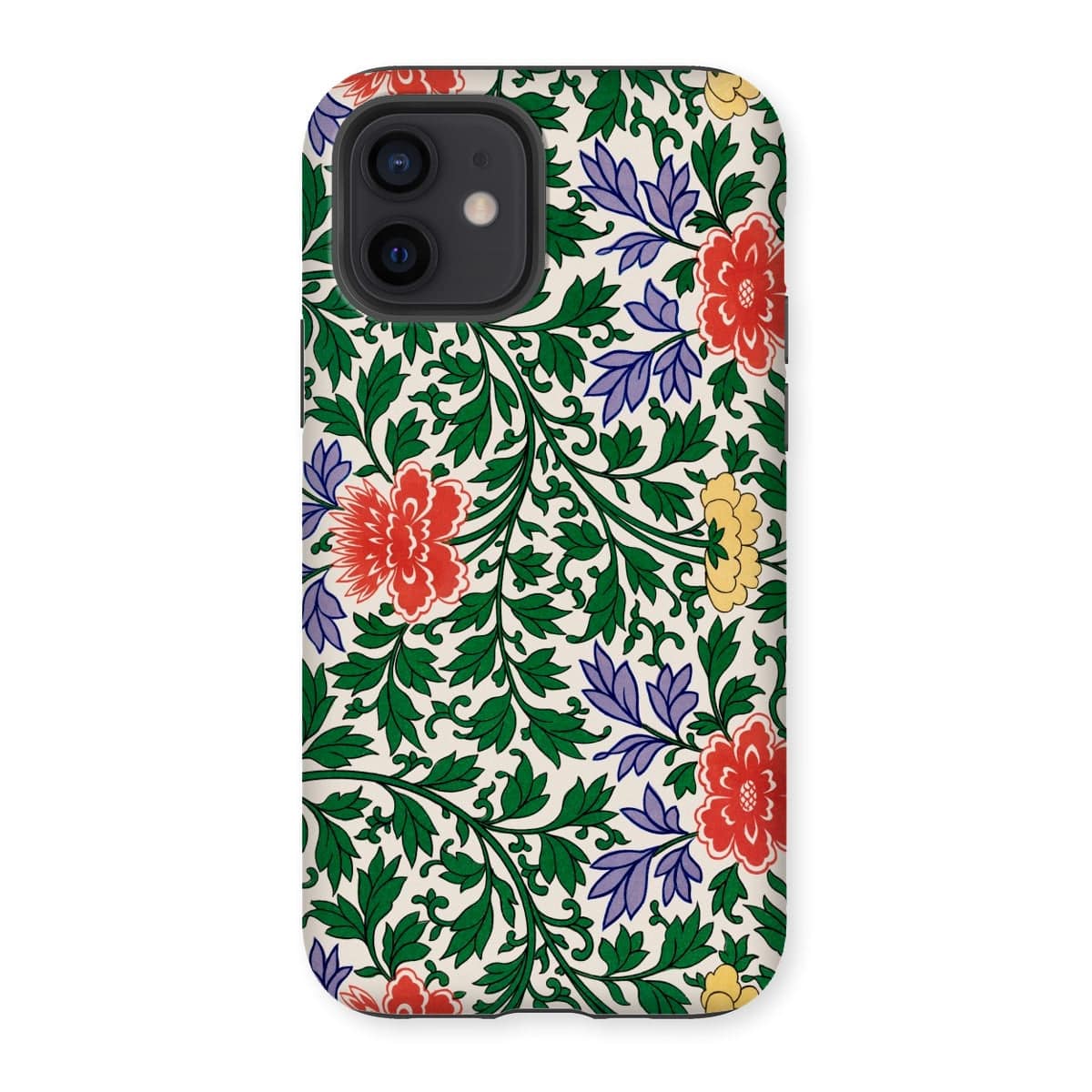 Casezest Mobile Phone Case for iPhone 12 / Gloss Oriental Botanical Design