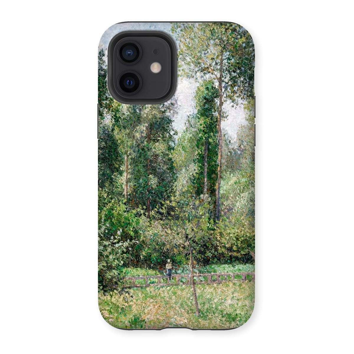 Casezest Mobile Phone Case for iPhone 12 / Gloss Pissarro Poplars Design