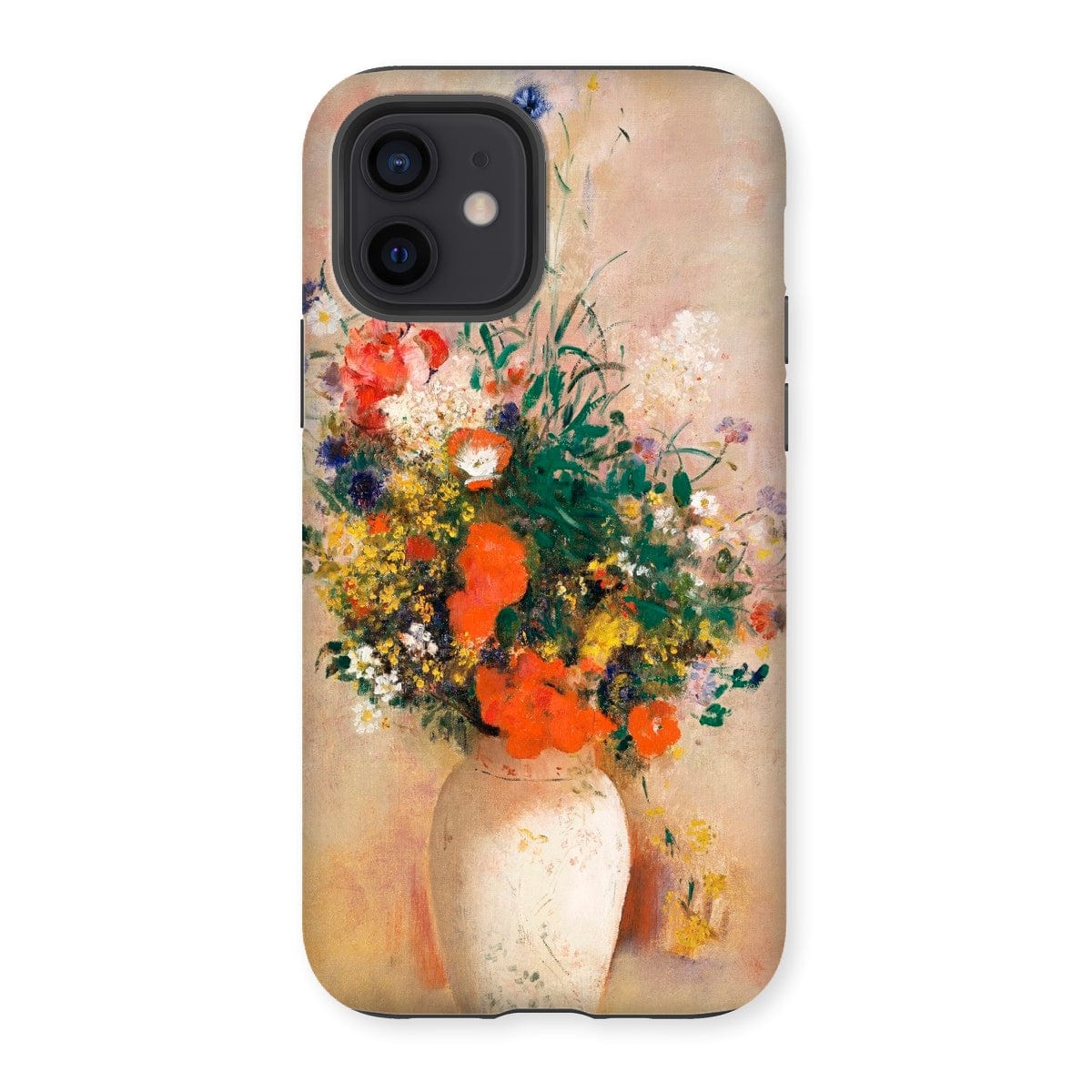 Casezest Mobile Phone Case for iPhone 12 / Gloss Redon Vase of Flowers Design