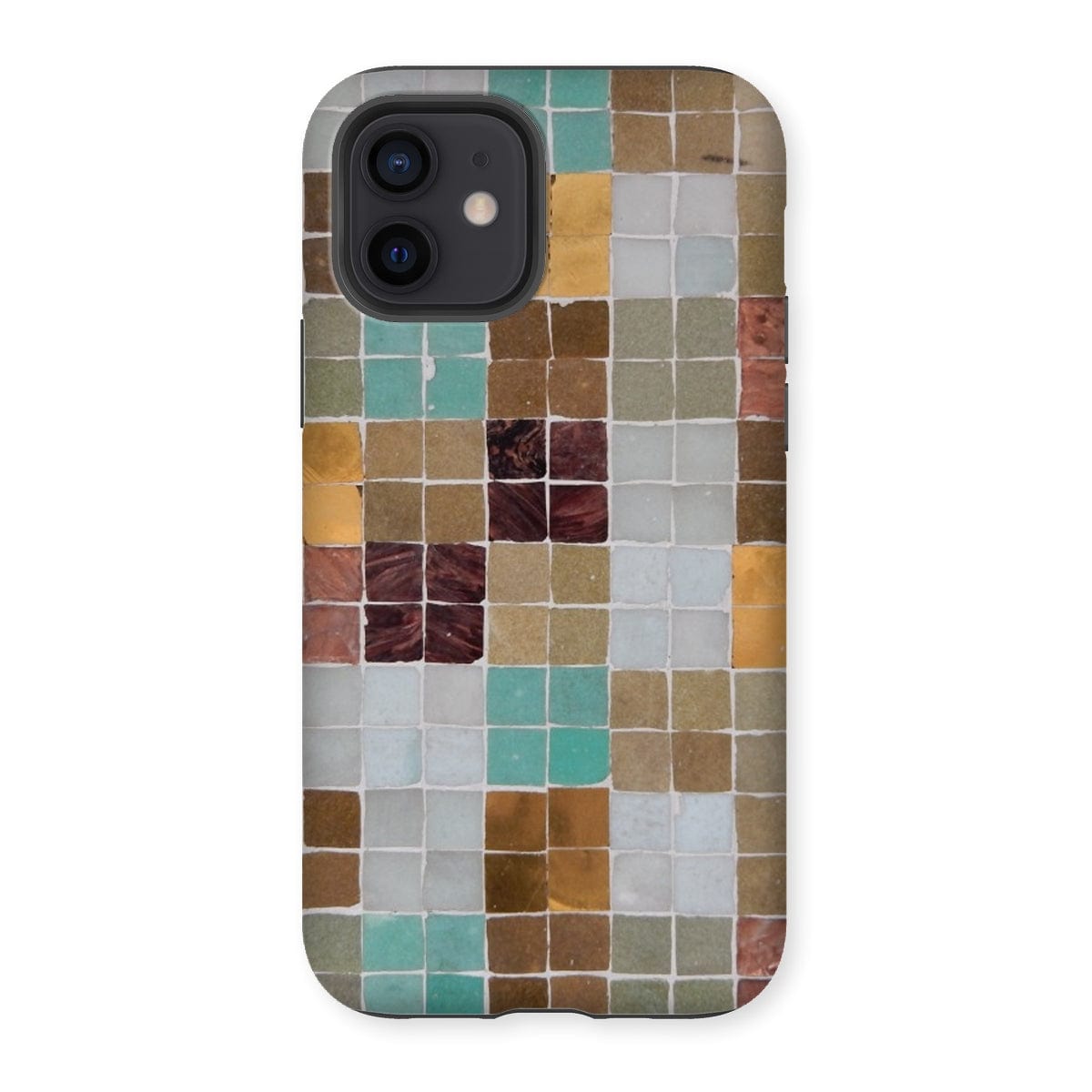 Casezest Mobile Phone Case for iPhone 12 / Gloss Soft Mosaic Tile Design