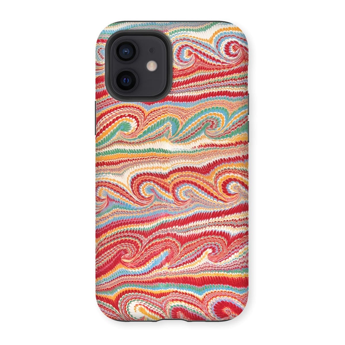 Casezest Mobile Phone Case for iPhone 12 / Gloss Watteau Endpaper Design