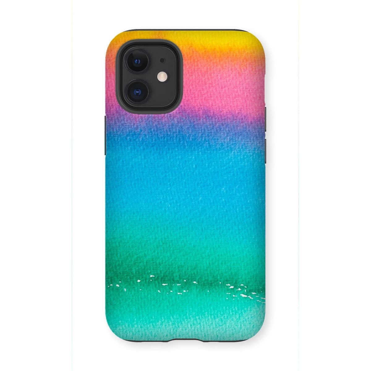 Casezest Mobile Phone Case for iPhone 12 Mini / Gloss Bright Watercolour Design