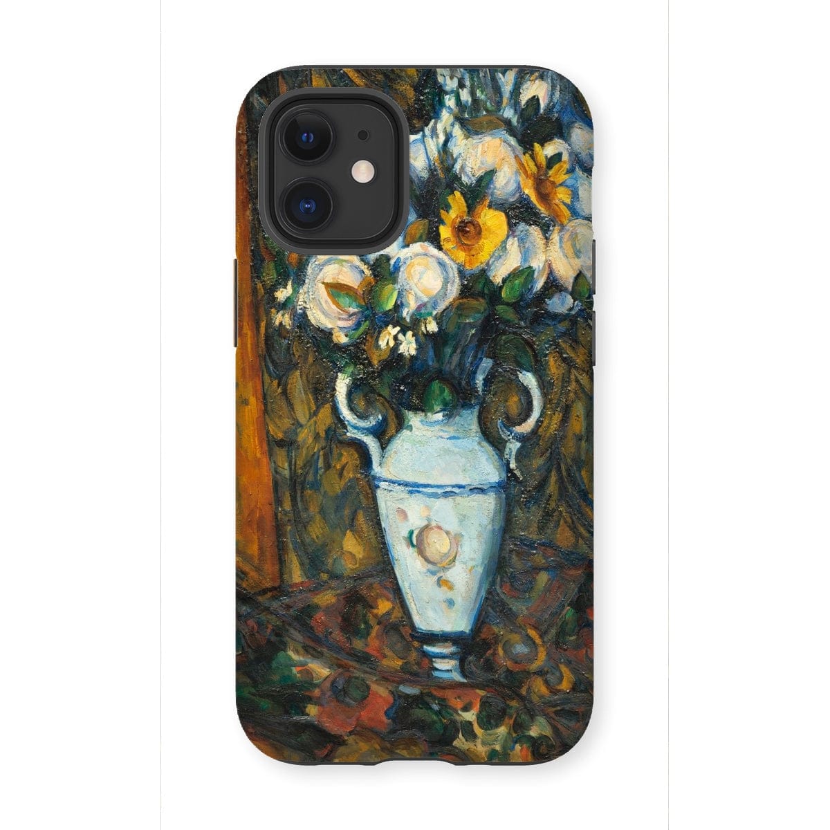 Casezest Mobile Phone Case for iPhone 12 Mini / Gloss Cézanne Vase of Flowers Design