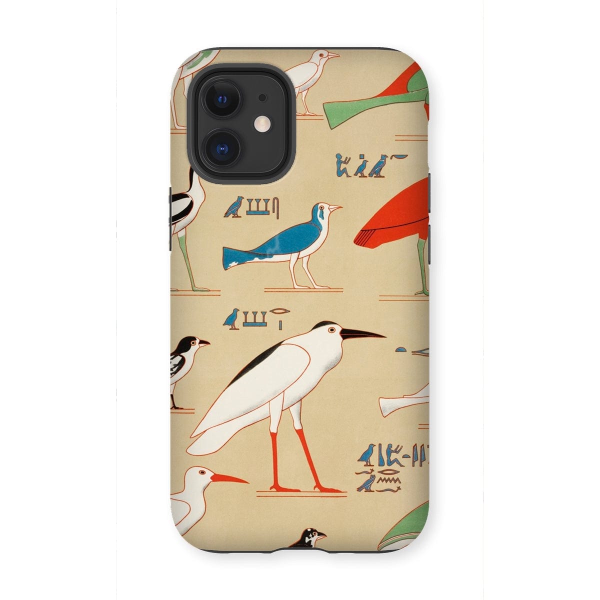 Casezest Mobile Phone Case for iPhone 12 Mini / Gloss Champollion Egyptian Birds Design