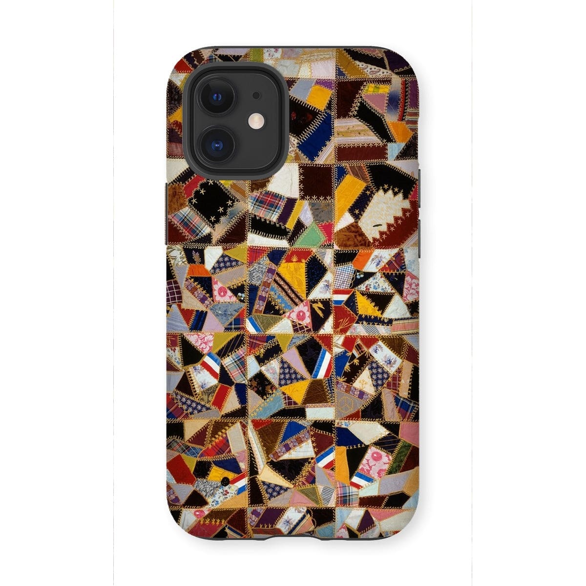 Casezest Mobile Phone Case for iPhone 12 Mini / Gloss Crazy Pattern Quilt Design