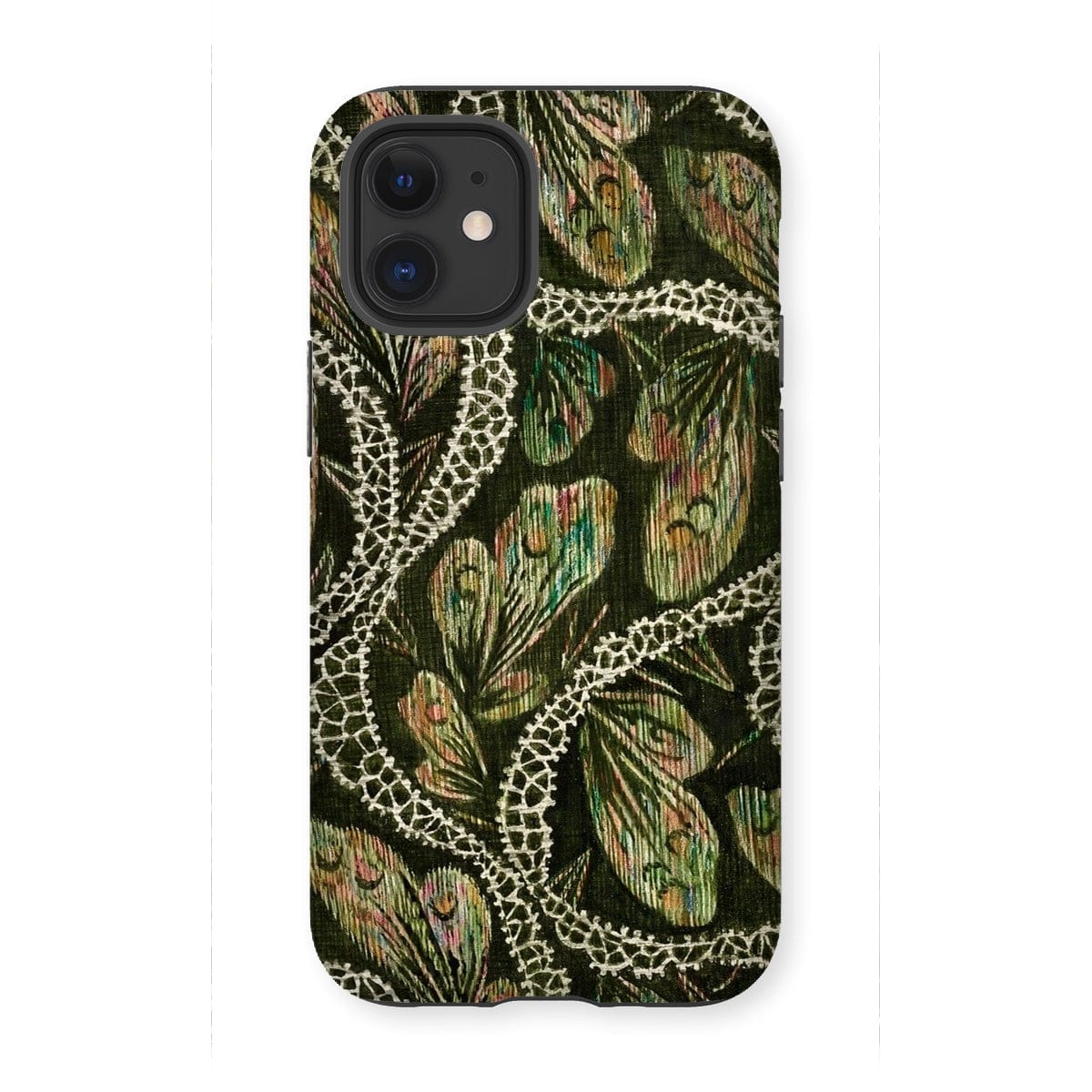 Casezest Mobile Phone Case for iPhone 12 Mini / Gloss Isabelle Green Silk Design