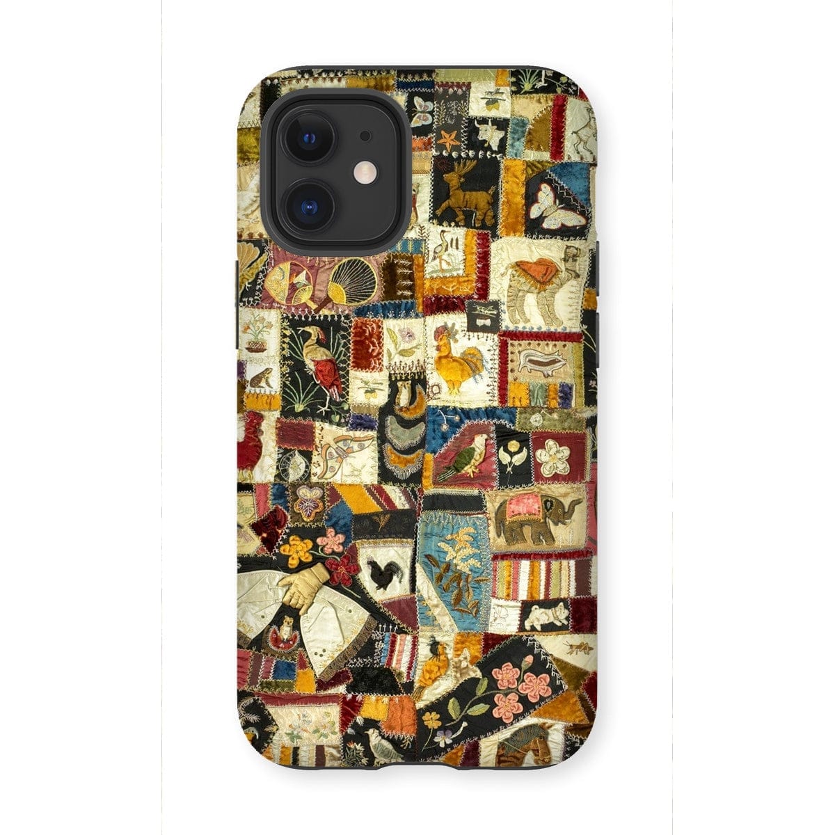 Casezest Mobile Phone Case for iPhone 12 Mini / Gloss Marvin Animal Quilt Design