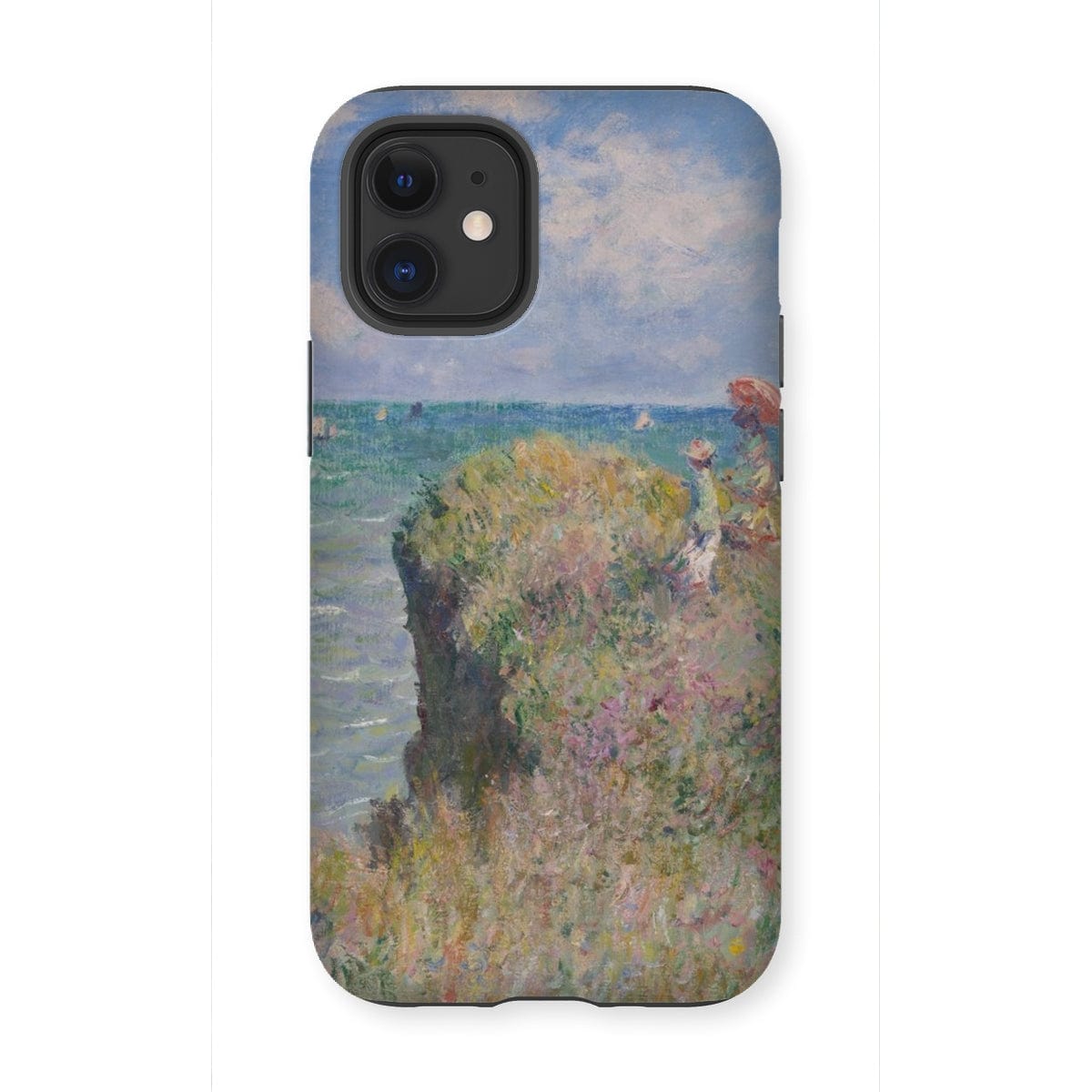 Casezest Mobile Phone Case for iPhone 12 Mini / Gloss Monet Cliff Walk at Pourville Design