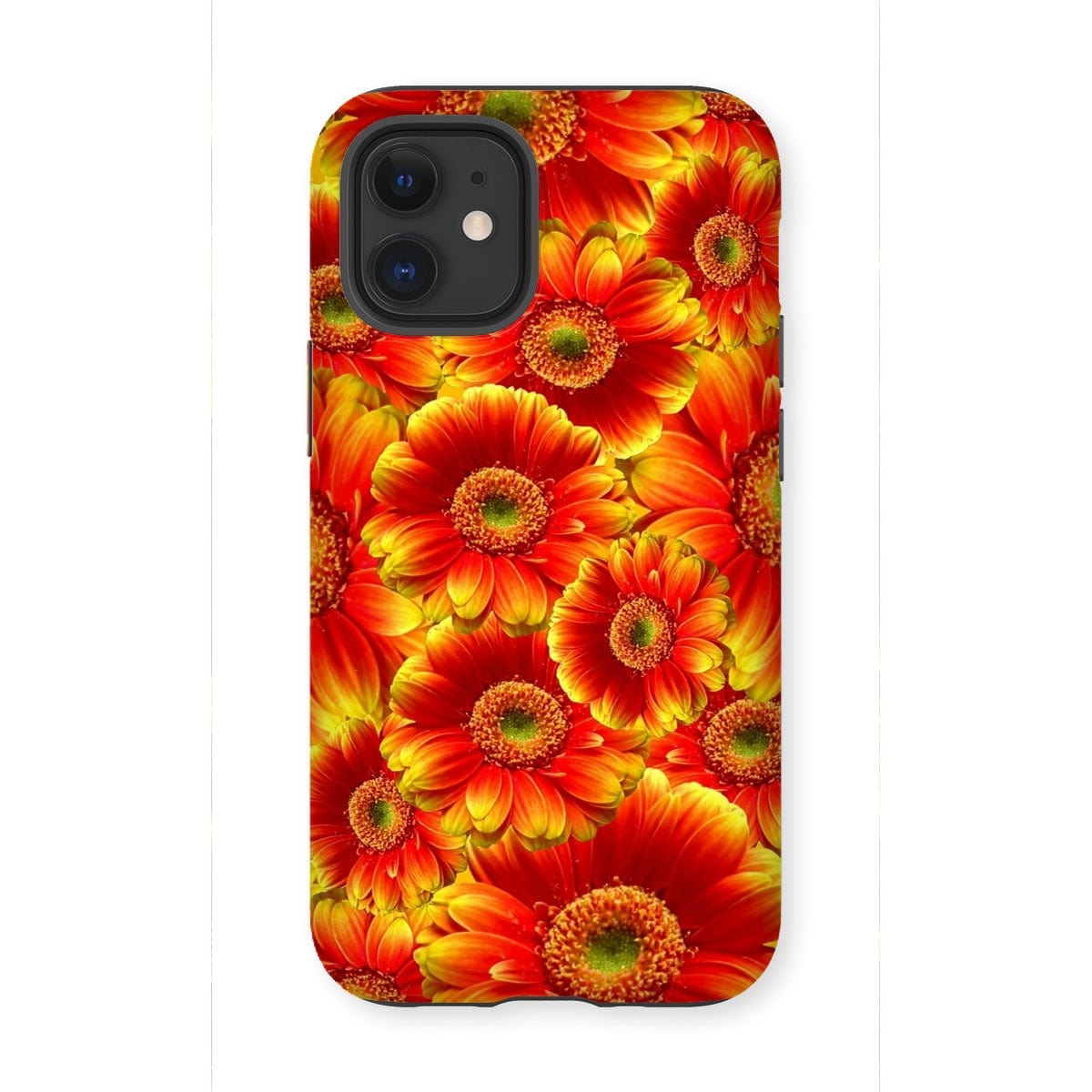 Casezest Mobile Phone Case for iPhone 12 Mini / Gloss Orange Gerbera Design