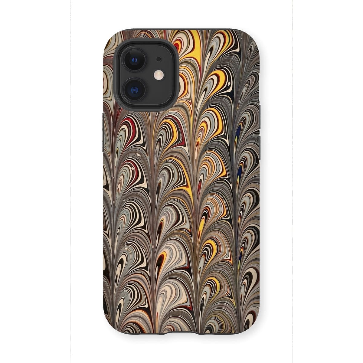 Casezest Mobile Phone Case for iPhone 12 Mini / Gloss Peacock Marble Design