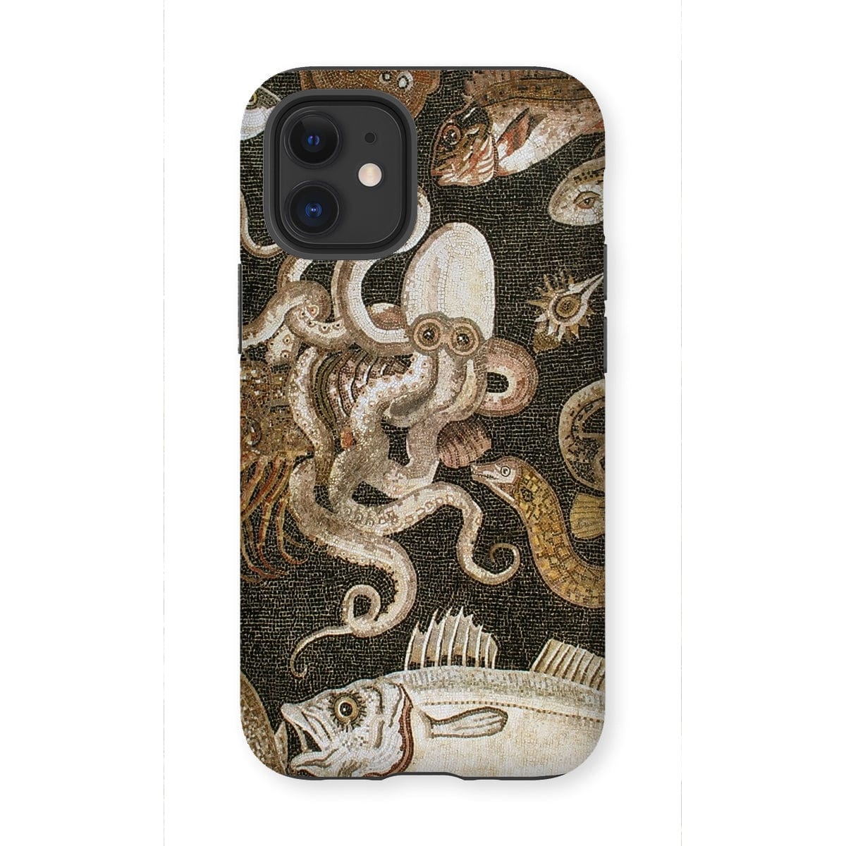 Casezest Mobile Phone Case for iPhone 12 Mini / Gloss Pompeii Sealife Mosaic Design