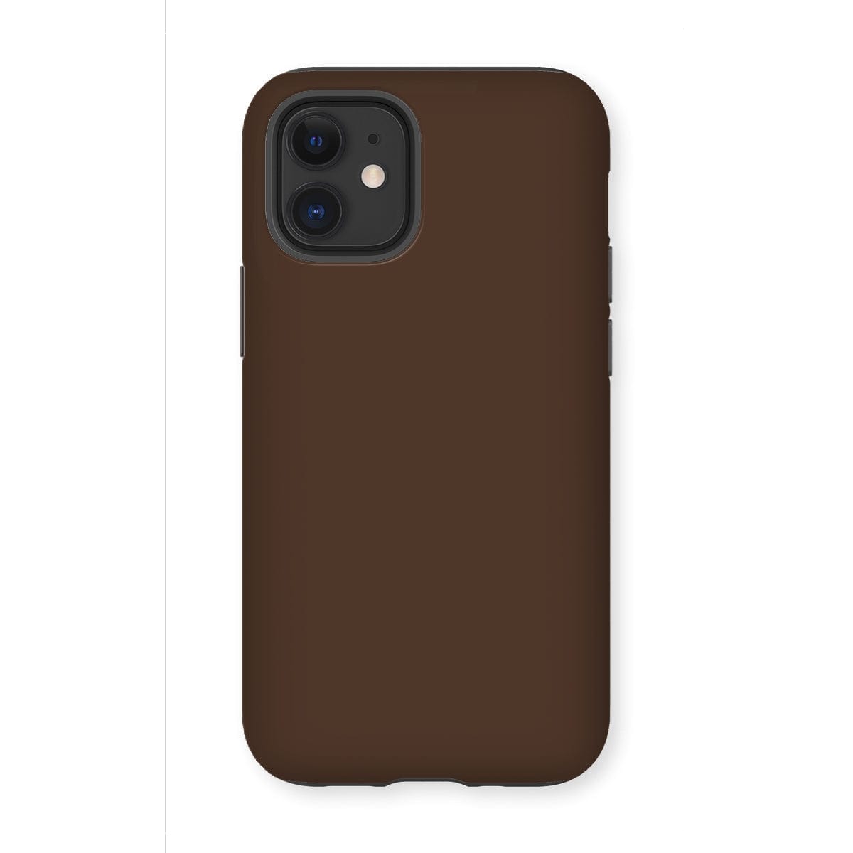 Casezest Mobile Phone Case for iPhone 12 Mini / Gloss Pure Dark Brown Design