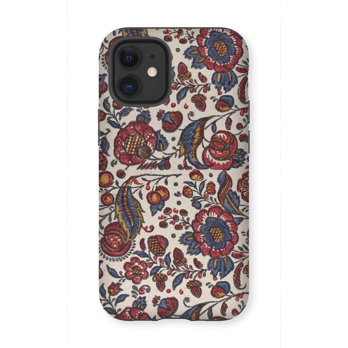 Casezest Mobile Phone Case for iPhone 12 Mini / Gloss Red Blue and Yellow Flowers Design